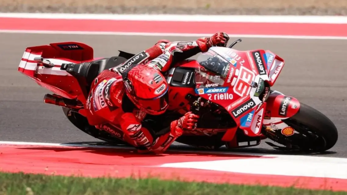 Marc Marquez after his MotoGP sprint victory in Indonesia