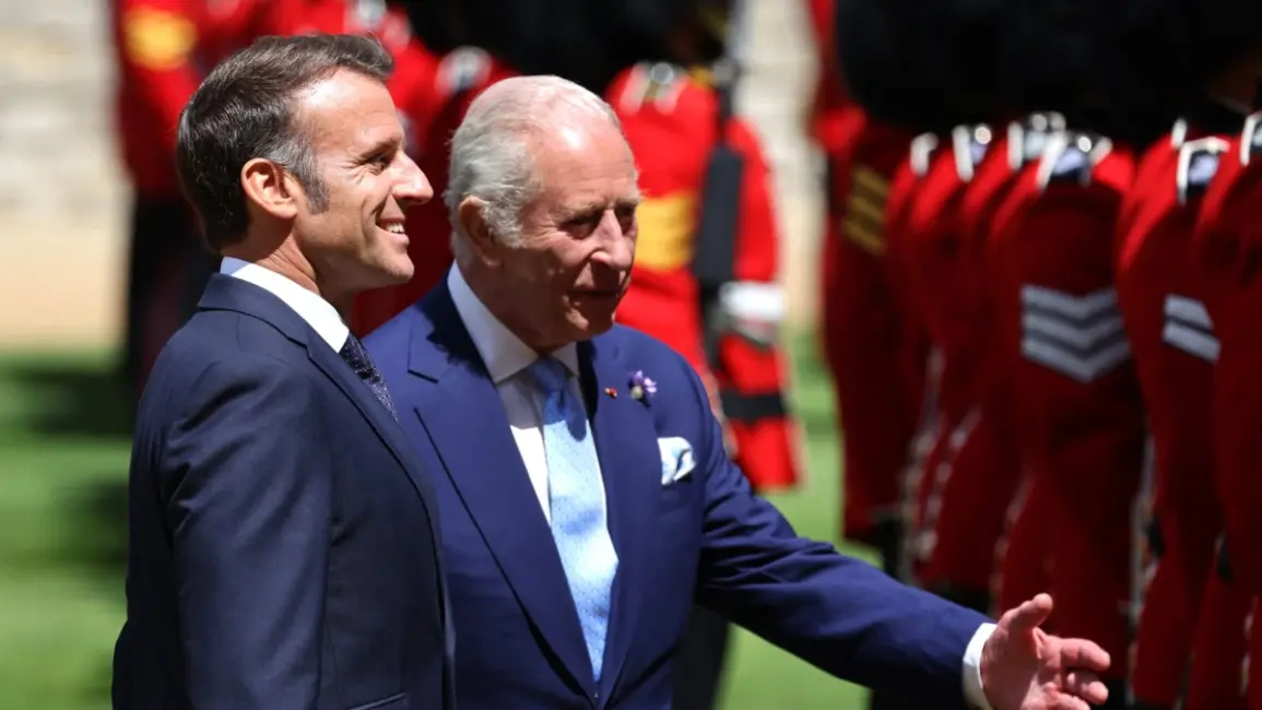 Macron Responds to King Charles' Joke in Presence of Trump