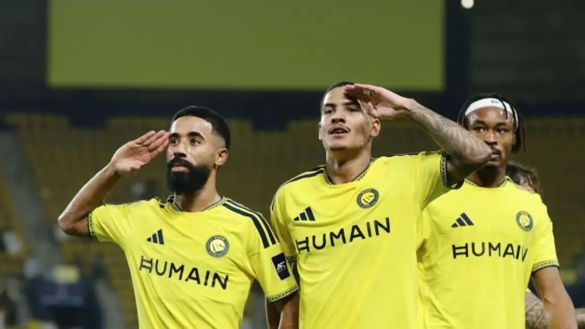 النصر ضد نيفتشي الأوزبكي.. النصر يحتفل بتحية عسكرية ويوجه رسالة دعم