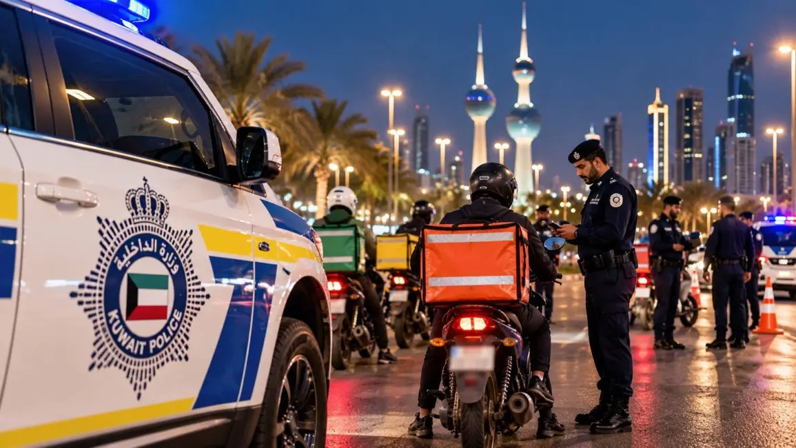 Kuwait Interior Ministry Targets Delivery Motorcycle Violations, Impounds Vehicles and Refers Eligible Cases for Deportation Procedures