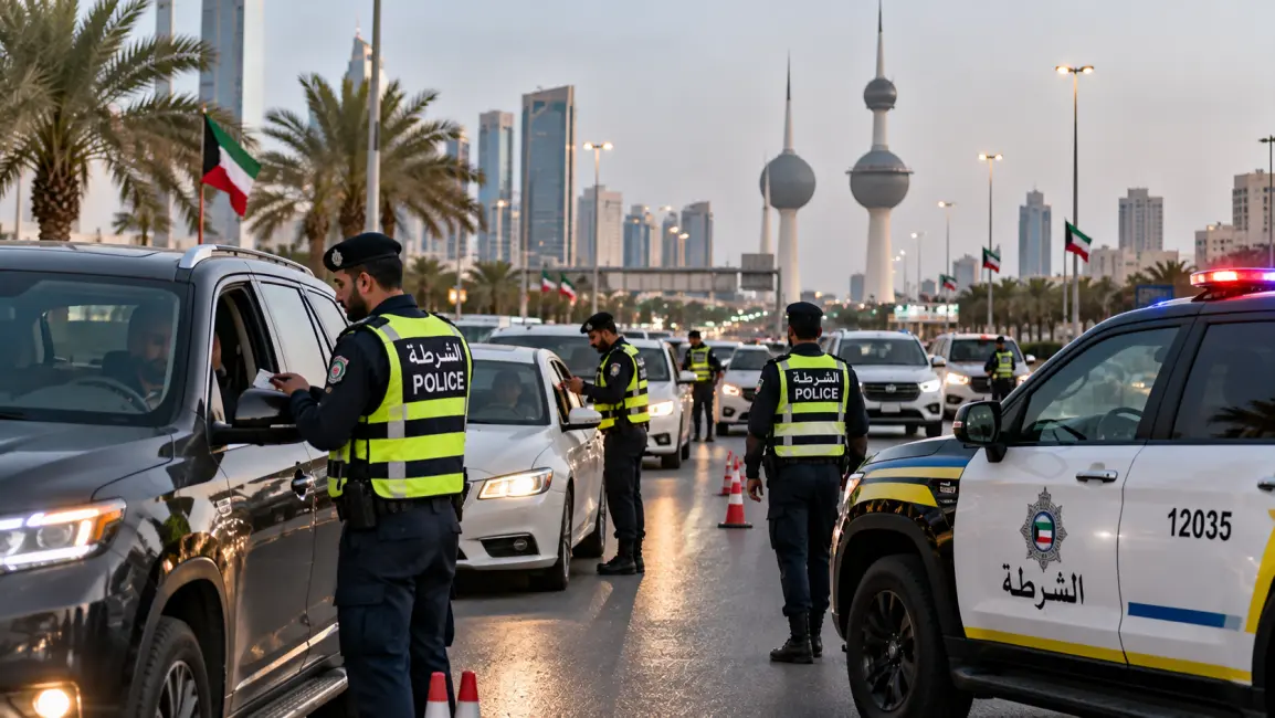 Kuwait Interior Ministry Arrests 232 Wanted Persons and Violators, Issues 454 Traffic Citations in Capital Security Campaign