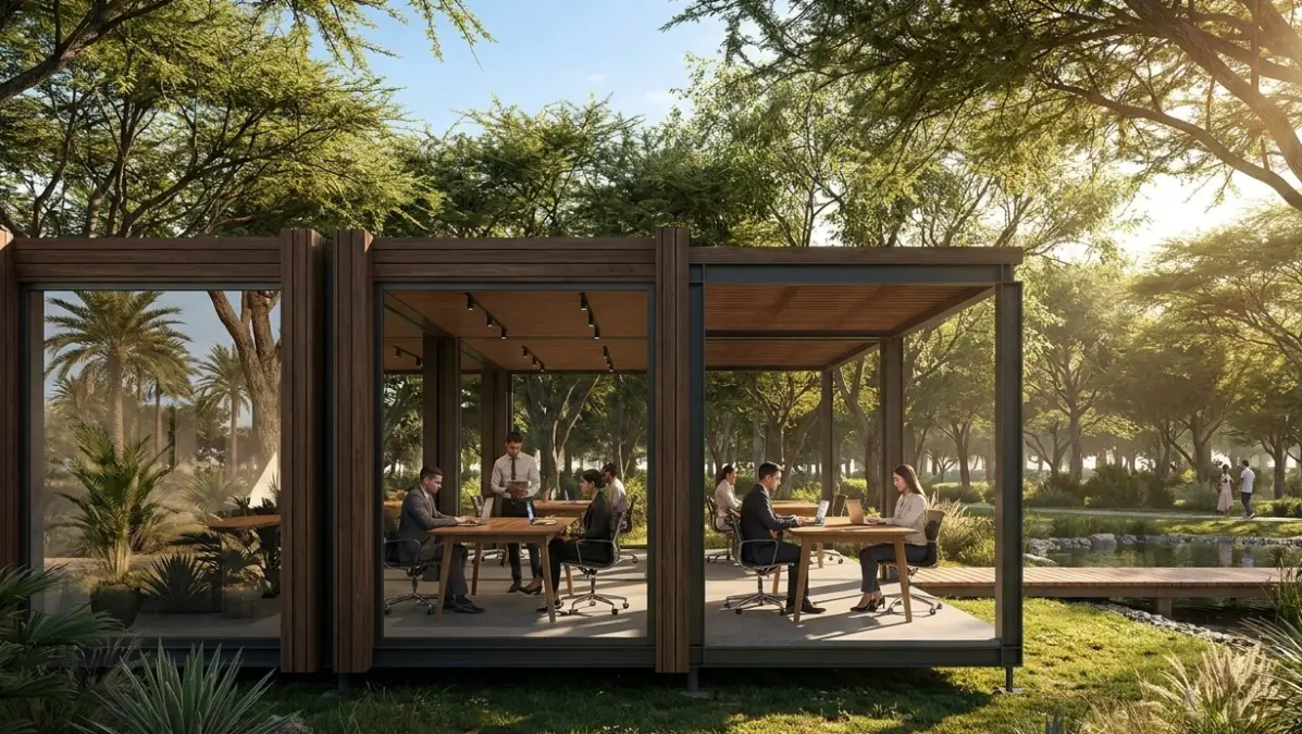 دبي تطلق مبادرة العمل من الحديقة.. مكاتب واستوديوهات بودكاست وسط الطبيعة