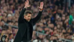 دييغو سيميوني في مباراة مع أتلتيكو مدريد