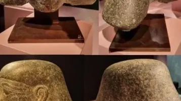 السفارة المصرية في هولندا تتسلم رأس تمثال حجري من حجر الجرانوديوريت