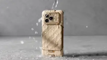 هاتف RugOne Xever 8 معروض بخلفية طبيعية