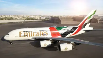 طائرة إيرباص A380 تحمل علم دولة الإمارات
