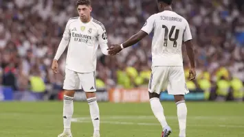 لاعبو ريال مدريد خلال مباراة