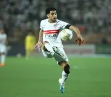 عمر جابر لاعب نادي الزمالك قبل مباراة اليوم ضد اتحاد العاصمة في نهائي الكونفدرالية