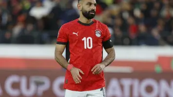 لاعبو منتخب مصر أثناء مباراة كرة قدم