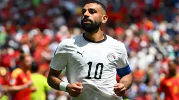 محمد صلاح خلال مباراة كرة قدم