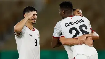 UAE national football team supporters travelling to Jeddah for the Gulf Cup final