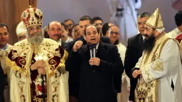 رسائل السيسي للمصريين خلال احتفال الأقباط تثير تفاعل سوشيالياً