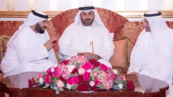 الشيخ حمد الشرقي يستقبل المهنئين بعيد الفطر المبارك بحضور ولي عهد الفجيرة