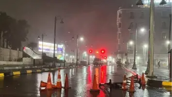 رصد خسائر عاصفة الإسكندرية وتقييم الأضرار