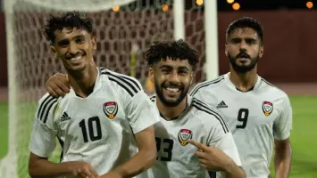 ملخص نتيجة مباراة منتخب الإمارات الأولمبي ضد غوام 13-0 في تصفيات كأس آسيا