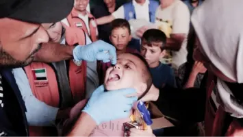 الإمارات : تطعيم 460 ألفاً ضد شلل الأطفال في غزة
