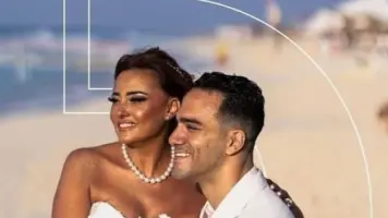 الفنانة بشرى تنفي شائعات انفصالها عن زوجها خالد حميدة