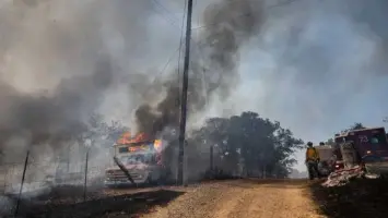 كارثة كيميائية في جورجيا: حريق ضخم يثير حالة طوارئ وإجلاء السكان