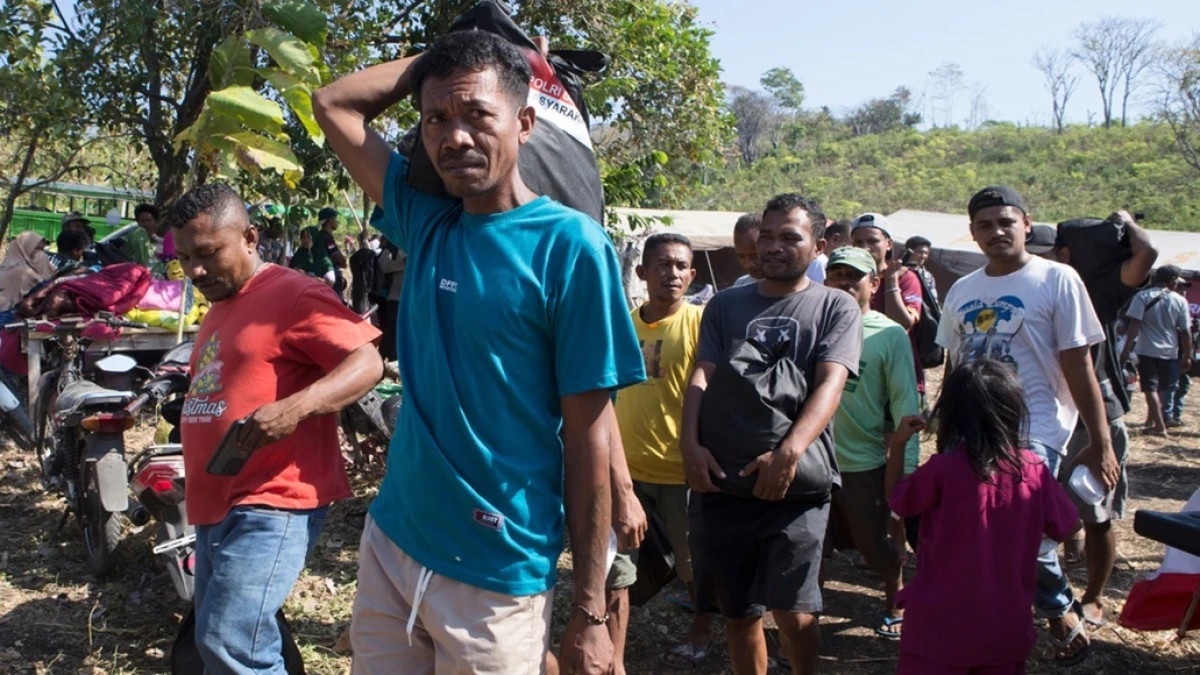 Earthquake aftermath on Flores Island, Indonesia
