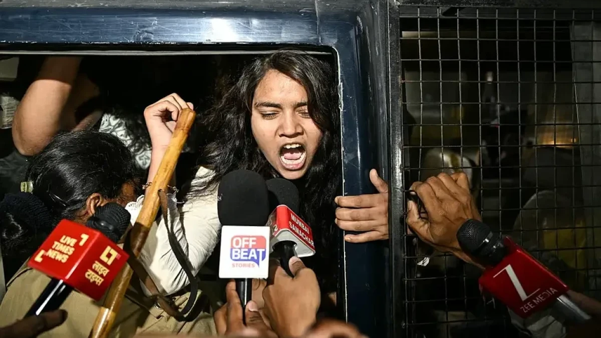 Indian protesters during demonstrations in New Delhi