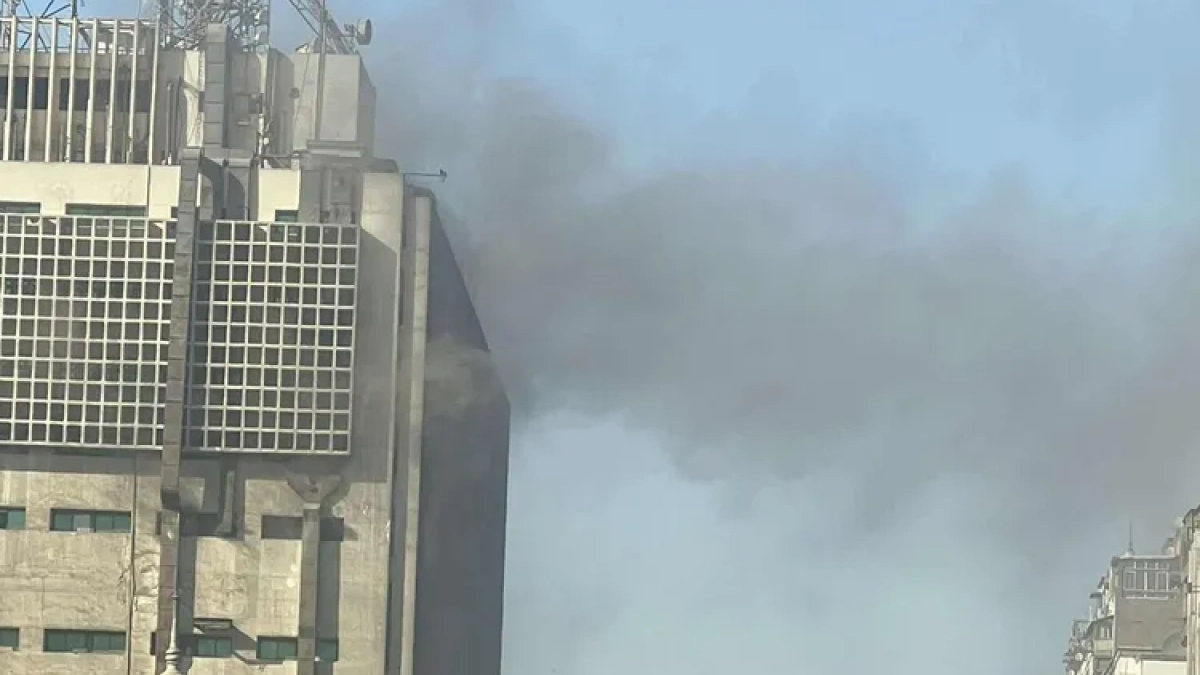 حريق ضخم في سنترال رمسيس وتحرك سريع لإطفاء النيران