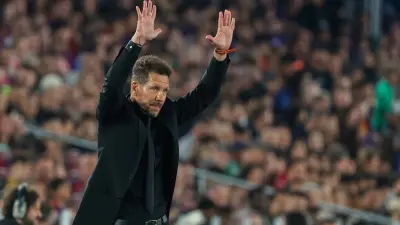 دييغو سيميوني في مباراة مع أتلتيكو مدريد