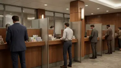 عملاء داخل فرع بنك أو صرافة يتابعون عمليات تغيير العملات