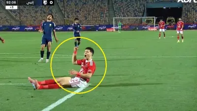 Imam Ashour in action on the football field.
