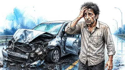 مركبة تالفة على الطريق