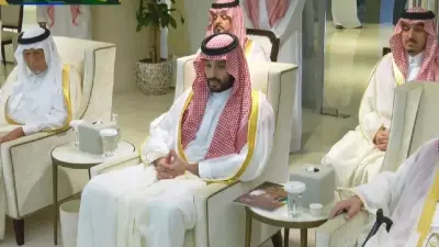 ولي العهد السعودي الأمير محمد بن سلمان خلال مباراة كرة قدم