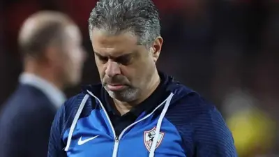 مدرب فريق الزمالك معتمد جمال أثناء المؤتمر الصحفي