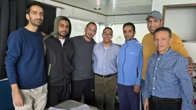 صورة لسفينة بحرية مرتبطة بخبر الإفراج عن البحارة المصريين المحتجزين بإيران.