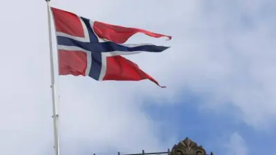Norwegian and Ukrainian flags symbolizing bilateral support