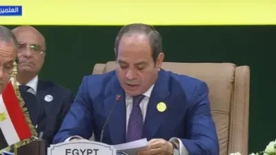 الرئيس عبد الفتاح السيسي خلال حديثه عن التنمية في إفريقيا