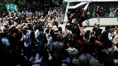Protests in New Delhi over allegations involving India’s Election Commission