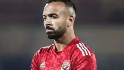 محمد مجدي أفشة خلال مباراة الأهلي وبترول أسيوط
