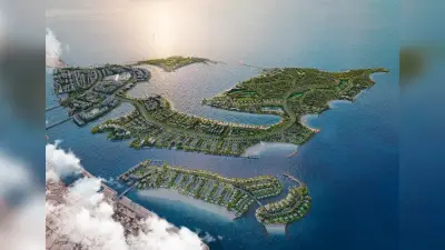Dubai Islands shoreline and beach upgrade project near Bay Villas