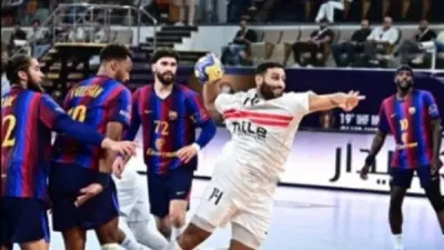 فريق الزمالك لكرة اليد بعد التأهل إلى نهائي بطولة إفريقيا للأندية أبطال الدوري