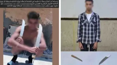 واقعة ضبط شخص بحوزته أسلحة بيضاء في الإسكندرية