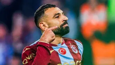 محمد صلاح خلال مشاركته مع طرابزون سبور في الدوري التركي