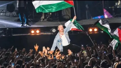 ماكليمور في سياق جولة «الحرية لفلسطين» الفنية