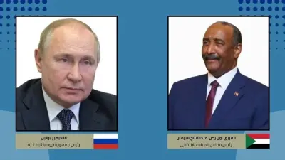 لقاء عبد الفتاح البرهان وفلاديمير بوتين بشأن التعاون بين السودان وروسيا