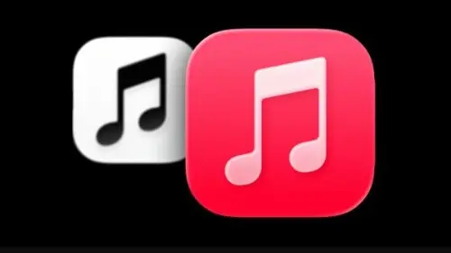 آبل تختبر شعارًا أبيض وأسود لـ Apple Music بدلاً من الأيقونة الحمراء