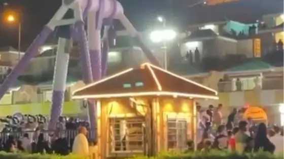 حادث مروع في منتزه الجبل الأخضر بالسعودية: سقوط لعبة وإصابة 23 شخصًا