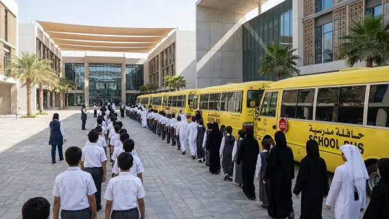 حافلة مدرسية في الامارات