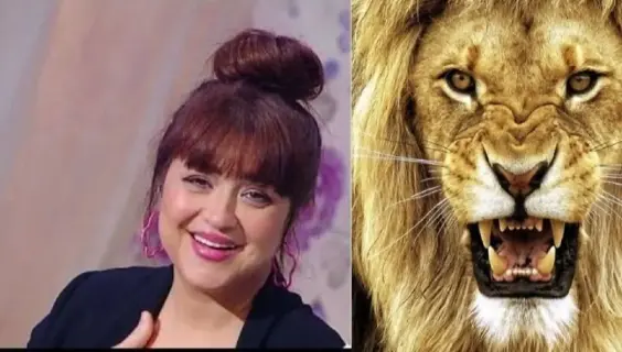 هجوم أسد على فنانة مصرية