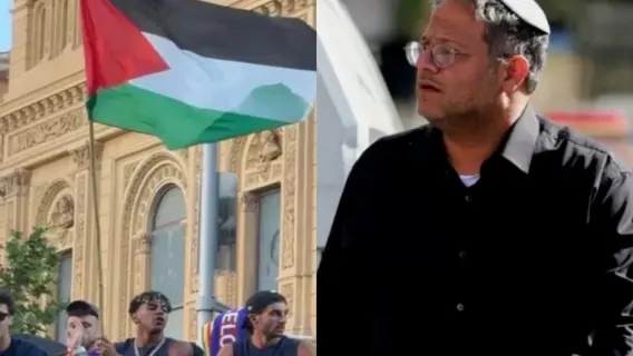 لامين جمال يرفع علم فلسطين خلال احتفال فريقه برشلونة