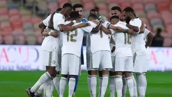 المنتخب السعودي لكرة القدم خلال تدريب