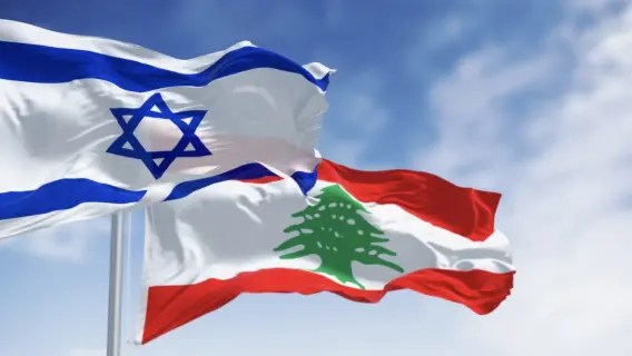 خريطة تظهر مناطق جنوب لبنان المعنية بالاتفاق الأمني