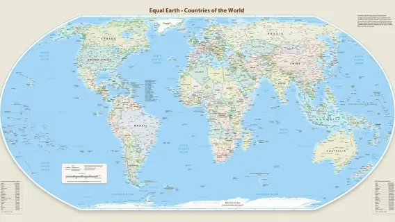Modern world map